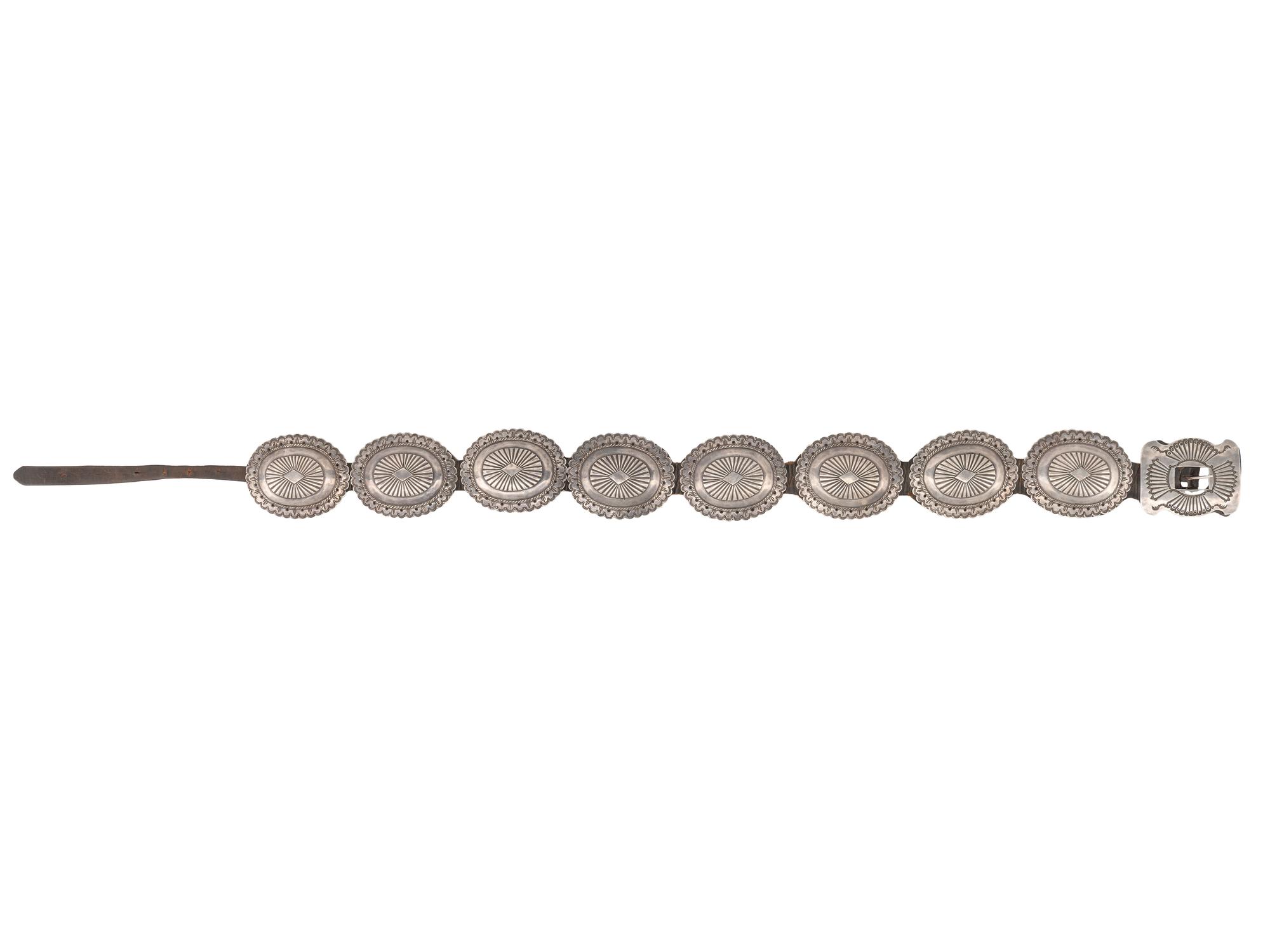 Early Navajo Second Phase Ingot Concha Belt