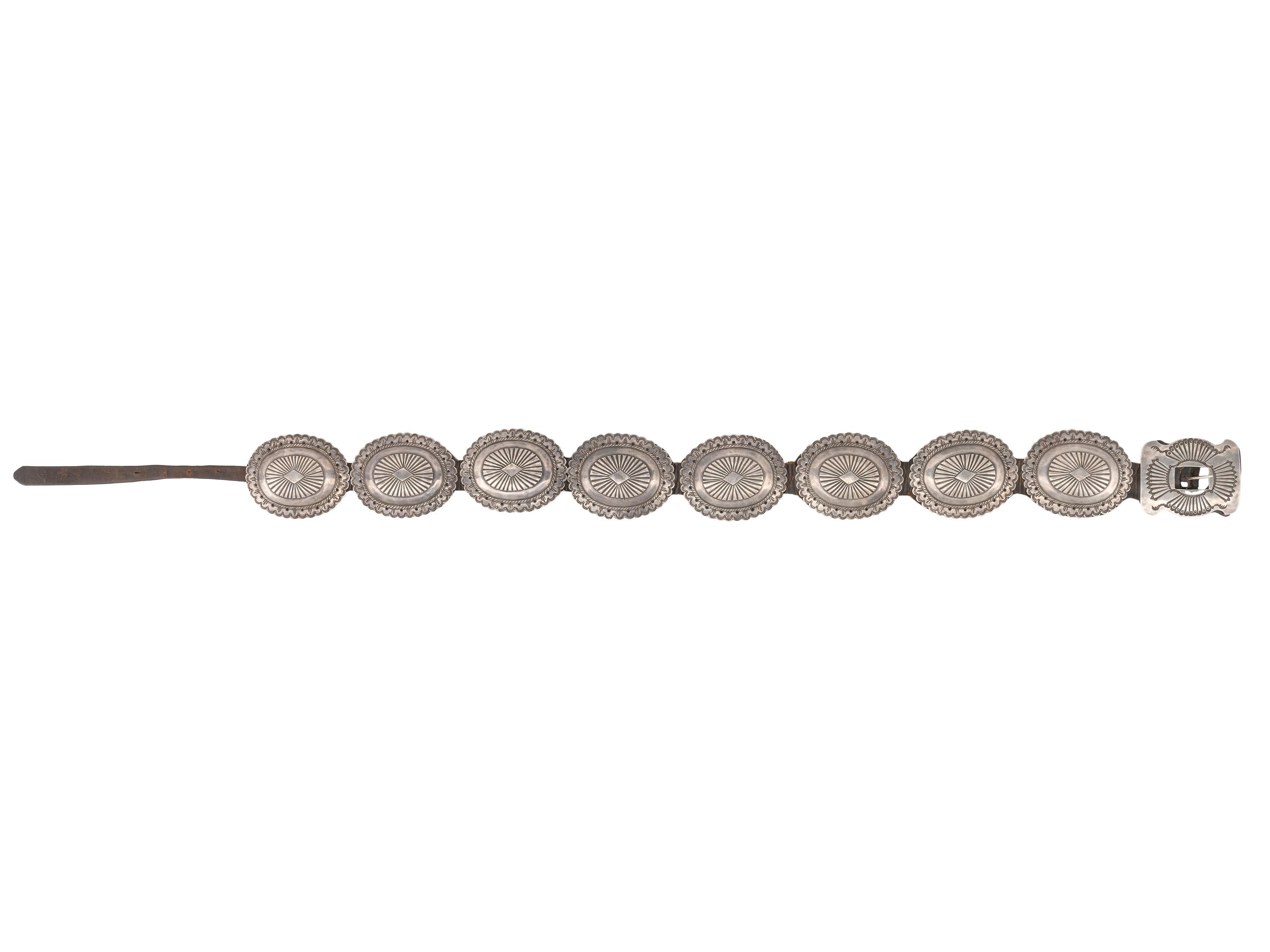 Early Navajo Second Phase Ingot Concha Belt