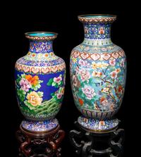 Three Large Chinese Cloisonné Vessels