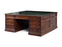 An Oversized Regency Mahogany Partners Desk