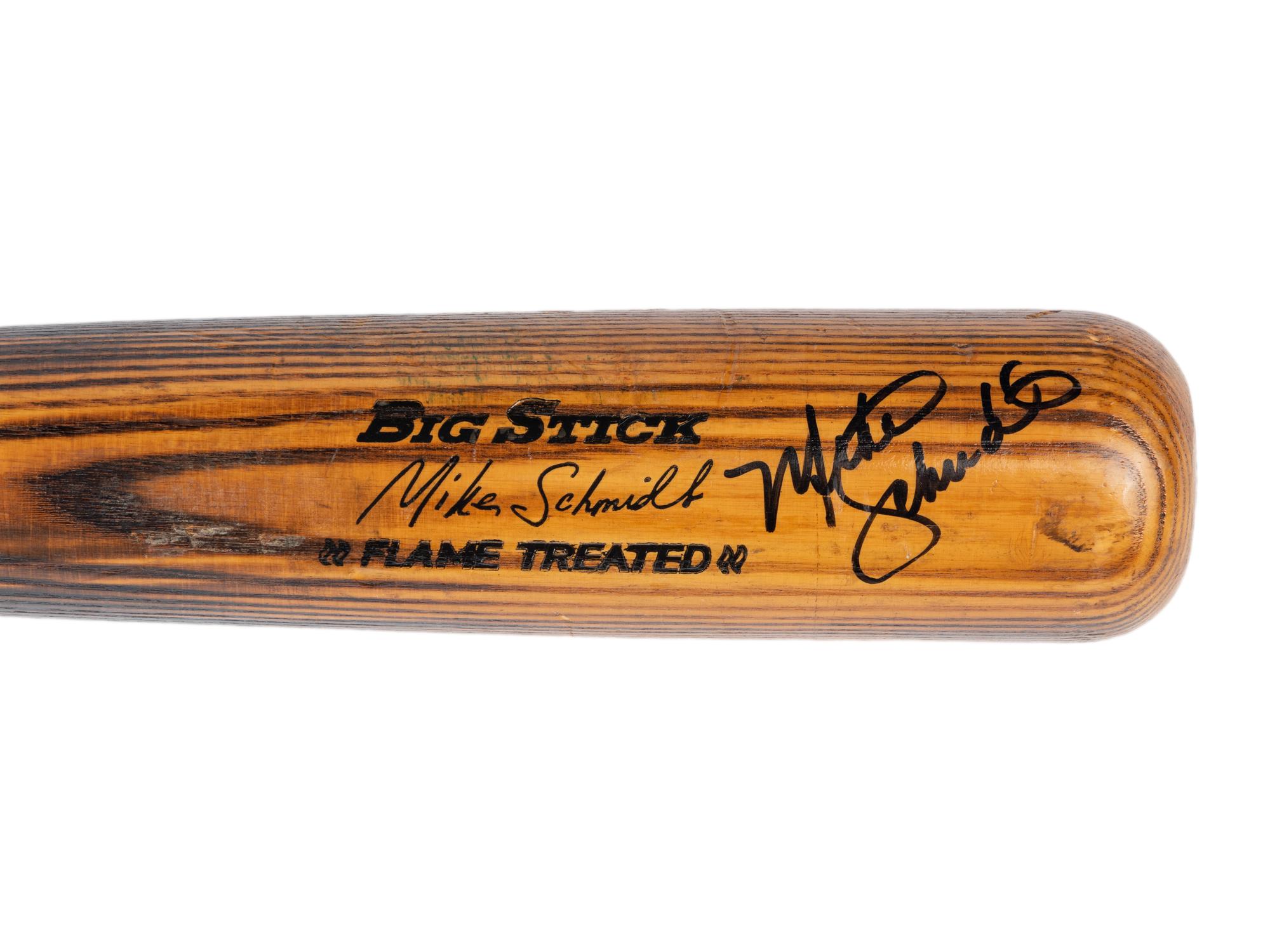 An Impressive Mike Schmidt 1982 Game Used and Signed Adirondack Bat (MEARS A9),