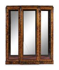 A French Faux Tortoiseshell Vitrine Cabinet