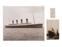 [TRANSPORTATION]. Titanic grouping highlighted by a postcard from survivor Oscar Johansson to survivor Anna Sjöblom, 13 May 1912.
