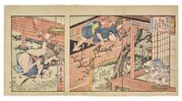 A Group of Japanese Woodblock Shunga Prints, 19th Century