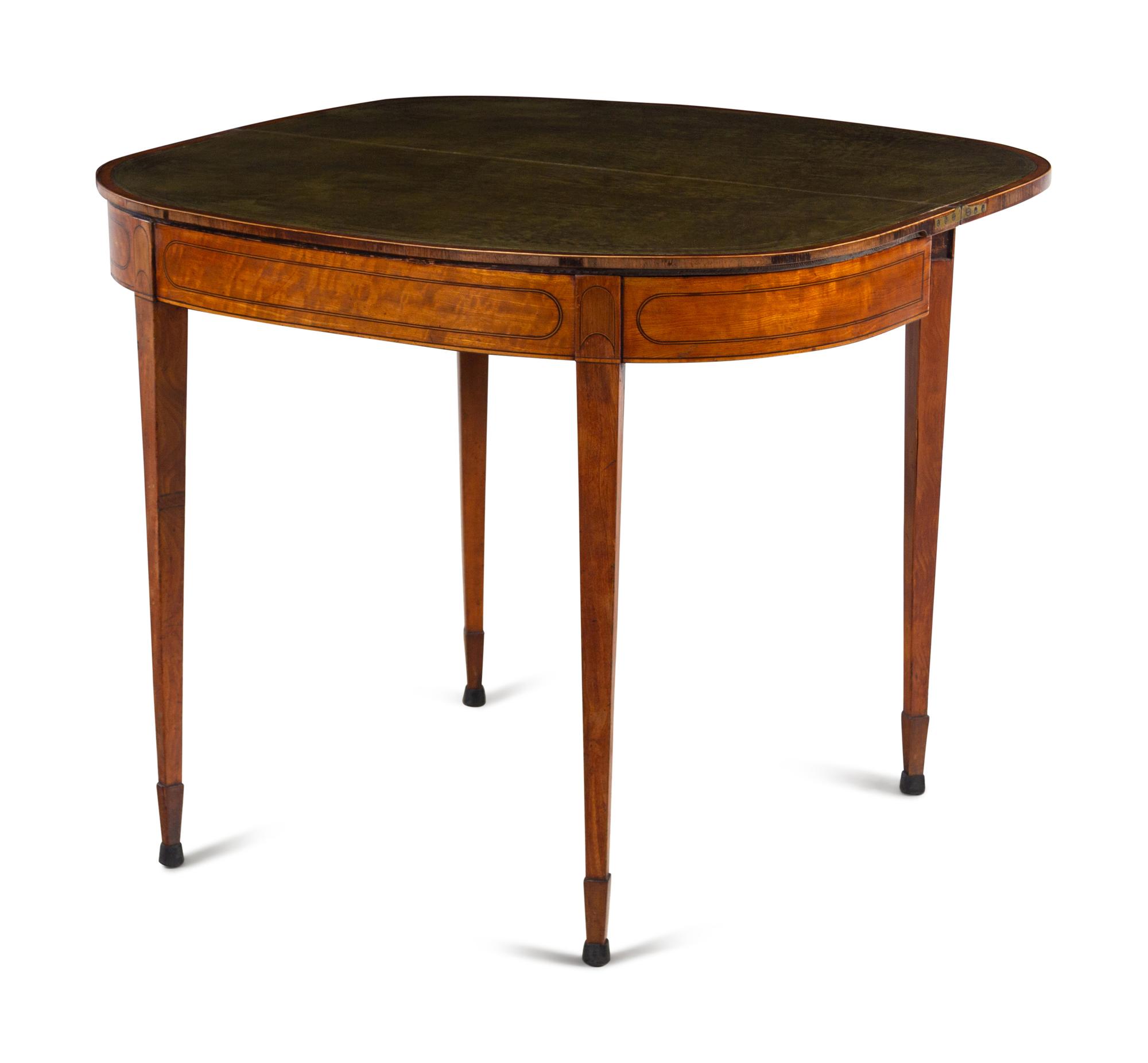 A George III Satinwood Flip-Top Table