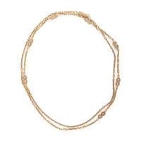 Yellow Gold and Diamond Chain Necklace
