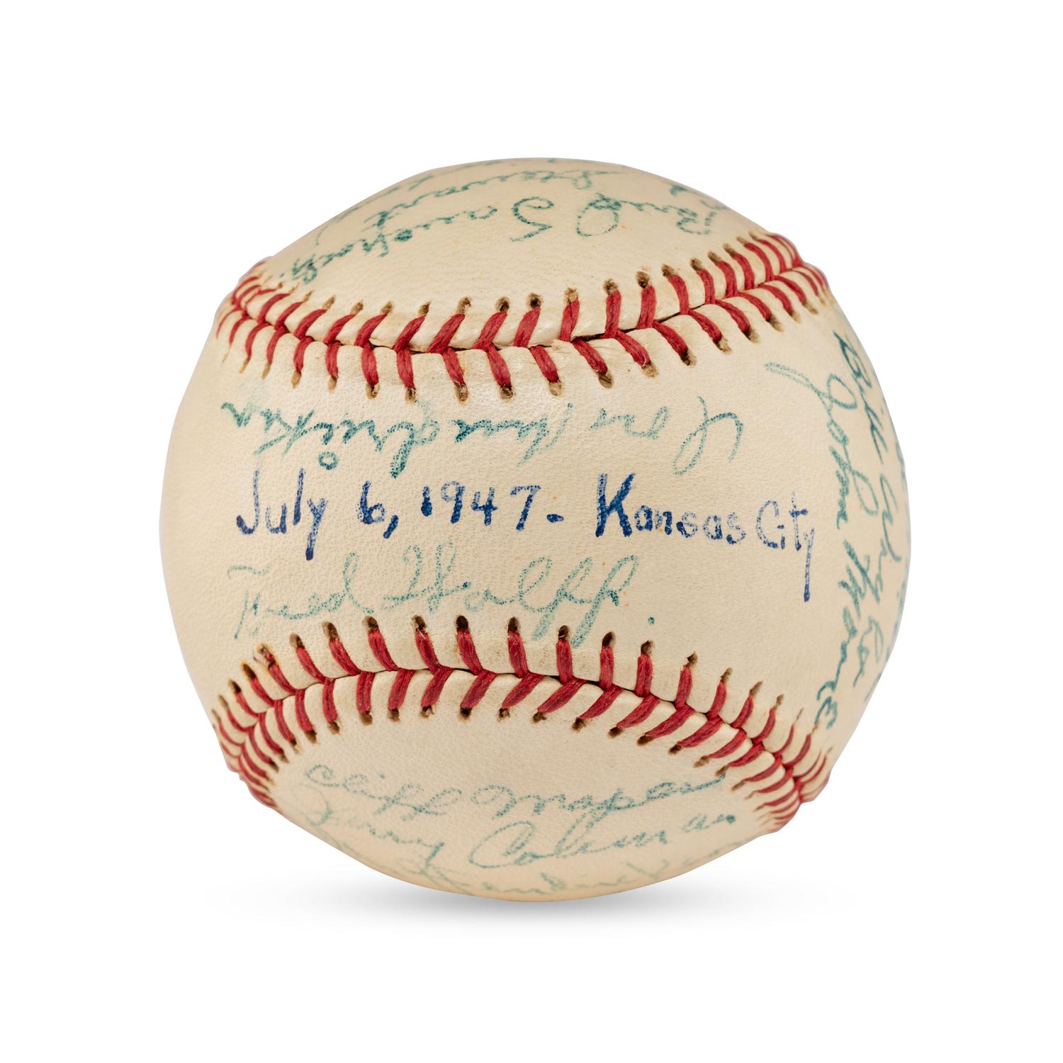 A 1947 Kansas City Blues Team Signed Autograph Baseball