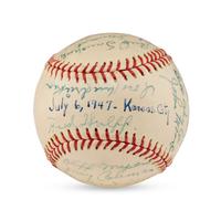 A 1947 Kansas City Blues Team Signed Autograph Baseball
