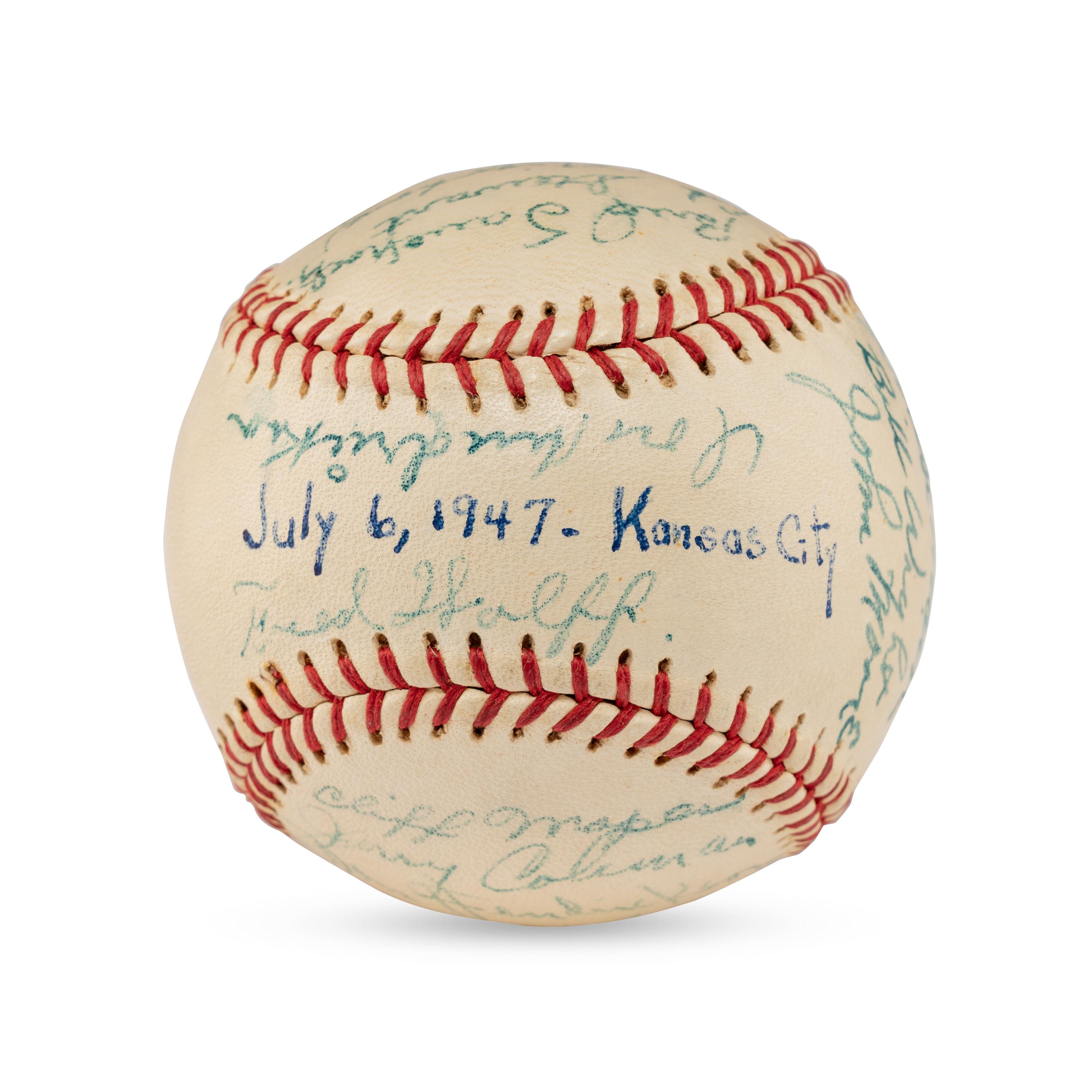 A 1947 Kansas City Blues Team Signed Autograph Baseball