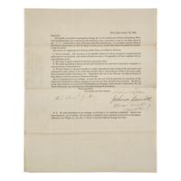 [African-Americana] Tappan, Arthur, and Joshua Leavitt, and Elizur Wright, Jr. Partially-Printed Invitation to the Founding Convention of the American Anti-Slavery Society