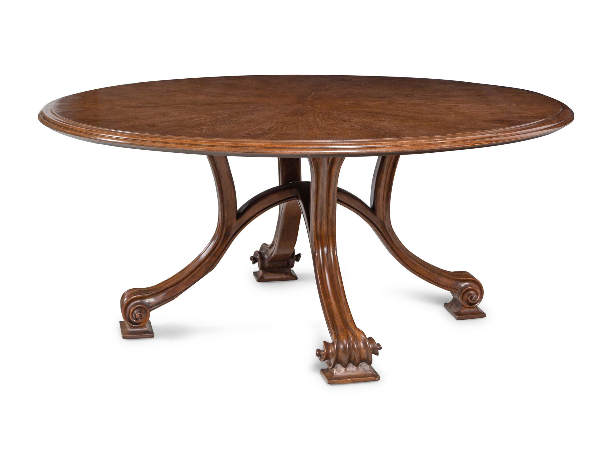 A Contemporary Walnut Dining Table