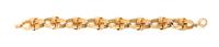 A Yellow Gold Knot Motif Link Bracelet, 31.50 dwts.