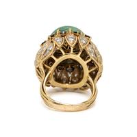 TURQUOISE, SAPPHIRE, AND DIAMOND RING