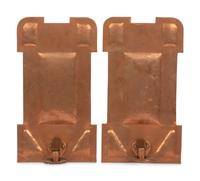 A Pair of Arts and Crafts Hammered Copper Sconces