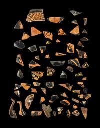 66 Attic Red-Figured Vase Fragments