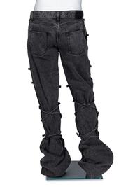 McQueen, Grey Denim Bondage Jeans, 2024