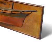 A Painted and Carved Wood Half-Hull Model of the Ship Charles S. Elmwood of South Boston Naval Shipyard