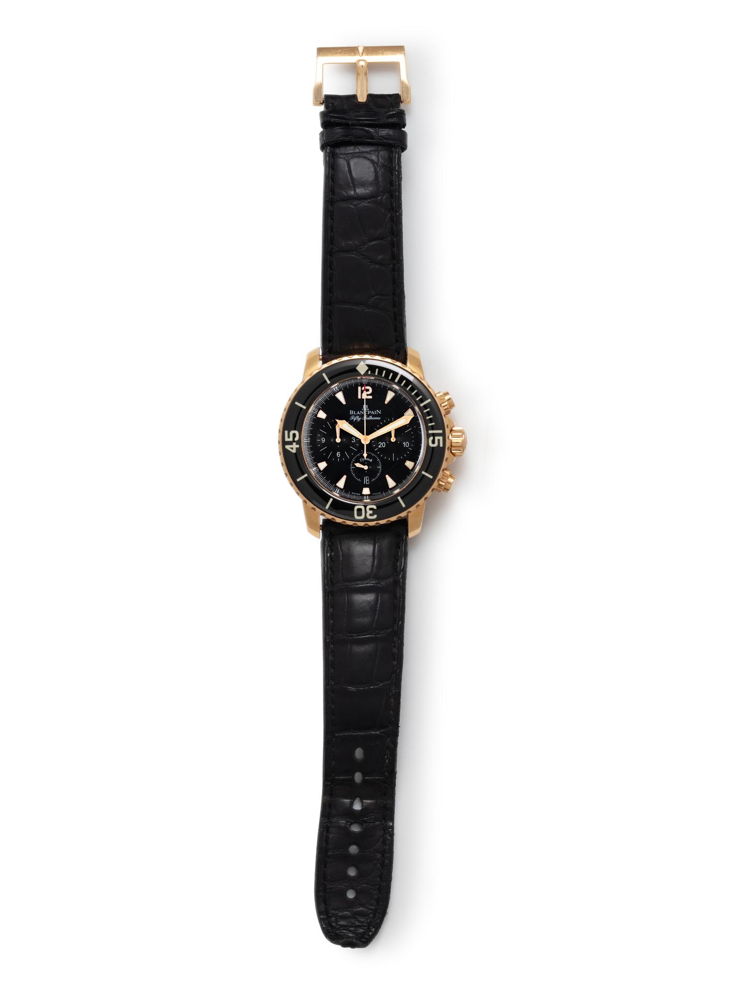 BLANCPAIN, 18K ROSE GOLD 'FIFTY FATHOMS' WATCH
