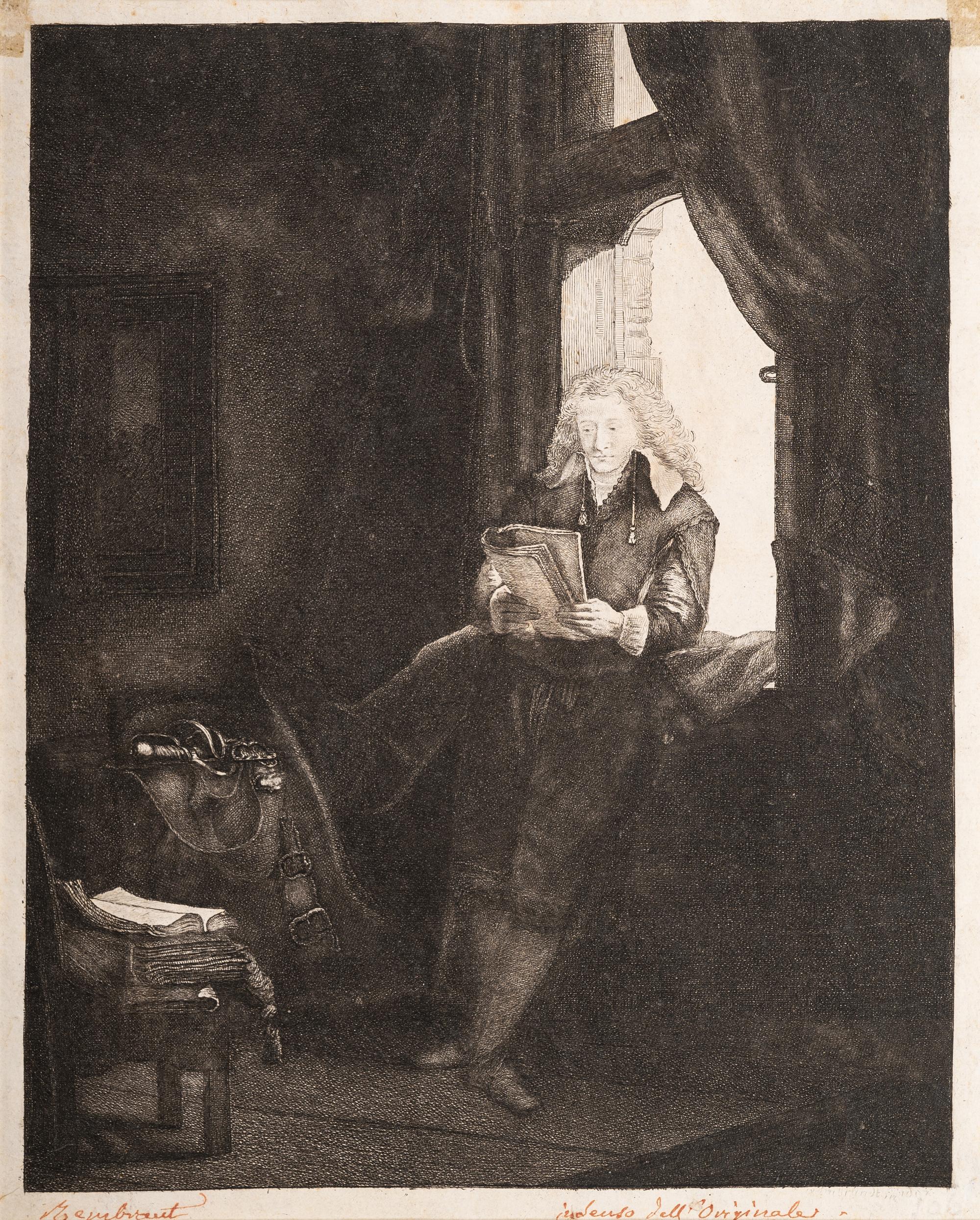 A group of three prints after Rembrandt