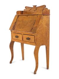 An Austrian Birdseye Maple Slant-Front Desk