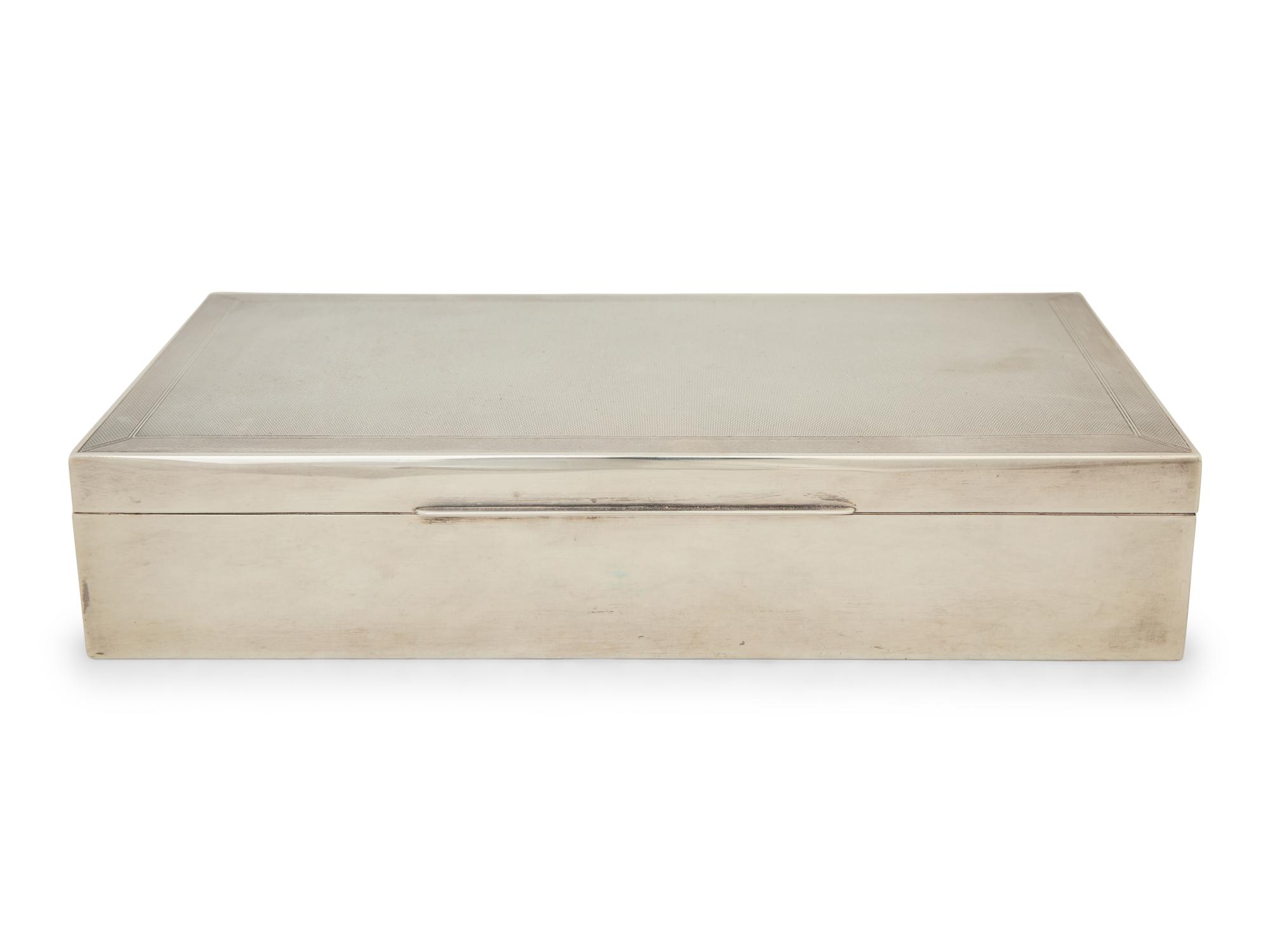 An American Silver Cigar Box