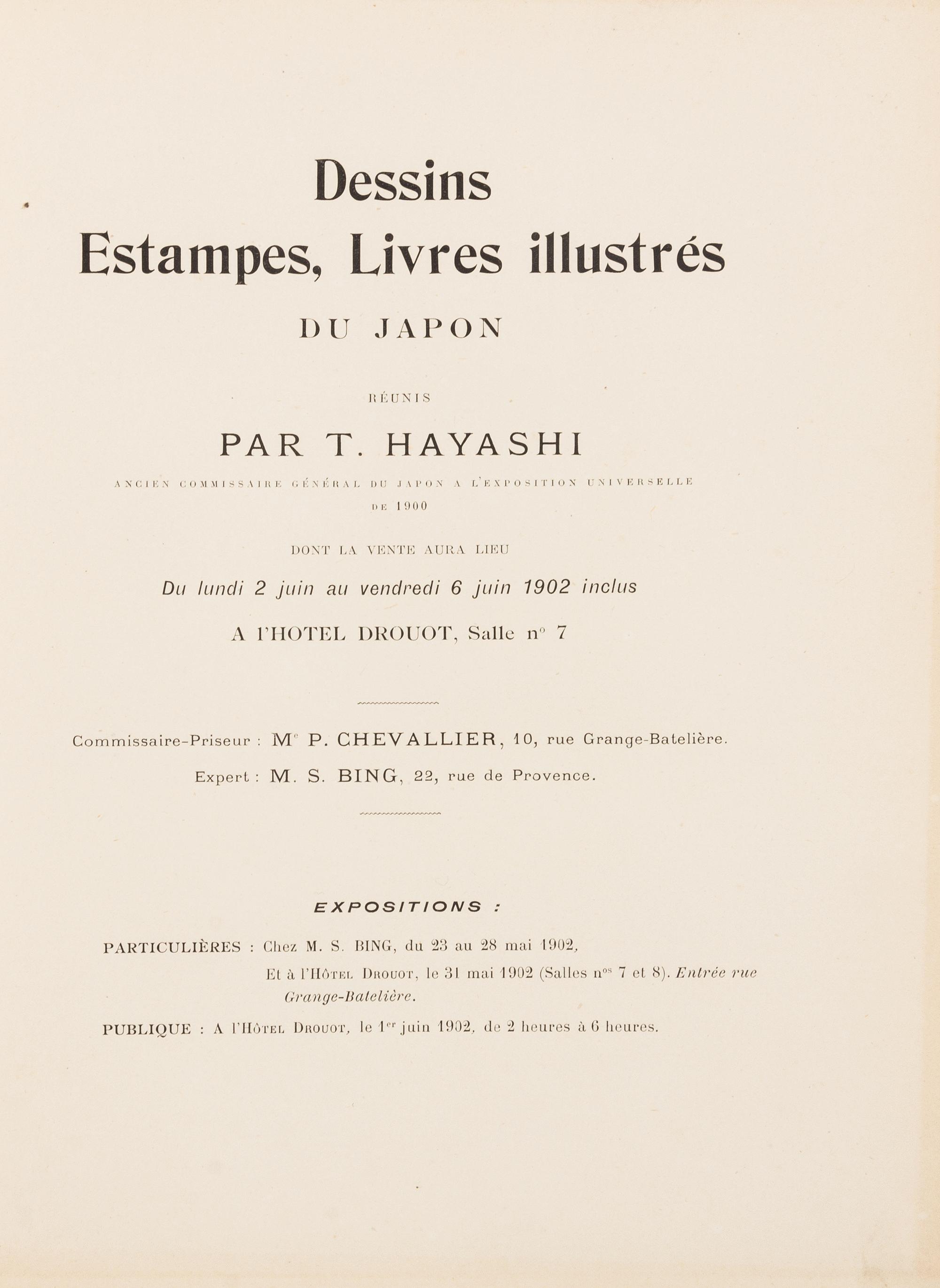 HAYASHI, Tadamasa (1853-1906). Objects d'Art du Japon et de la Chine... Paris: Durand-Ruel, 1902.