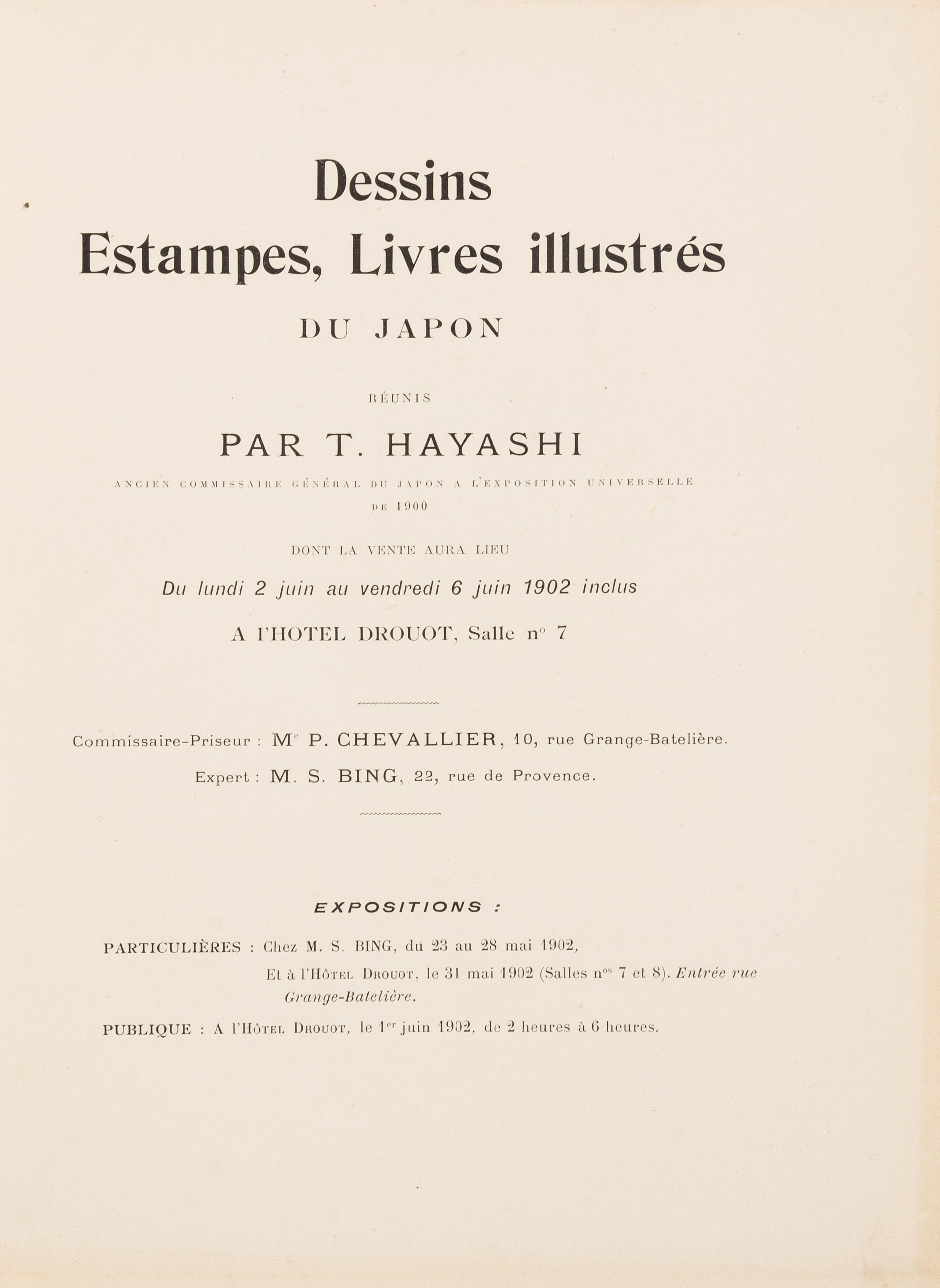 HAYASHI, Tadamasa (1853-1906). Objects d'Art du Japon et de la Chine... Paris: Durand-Ruel, 1902.