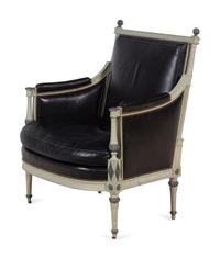 A Directoire White and Gray-Painted Marquise