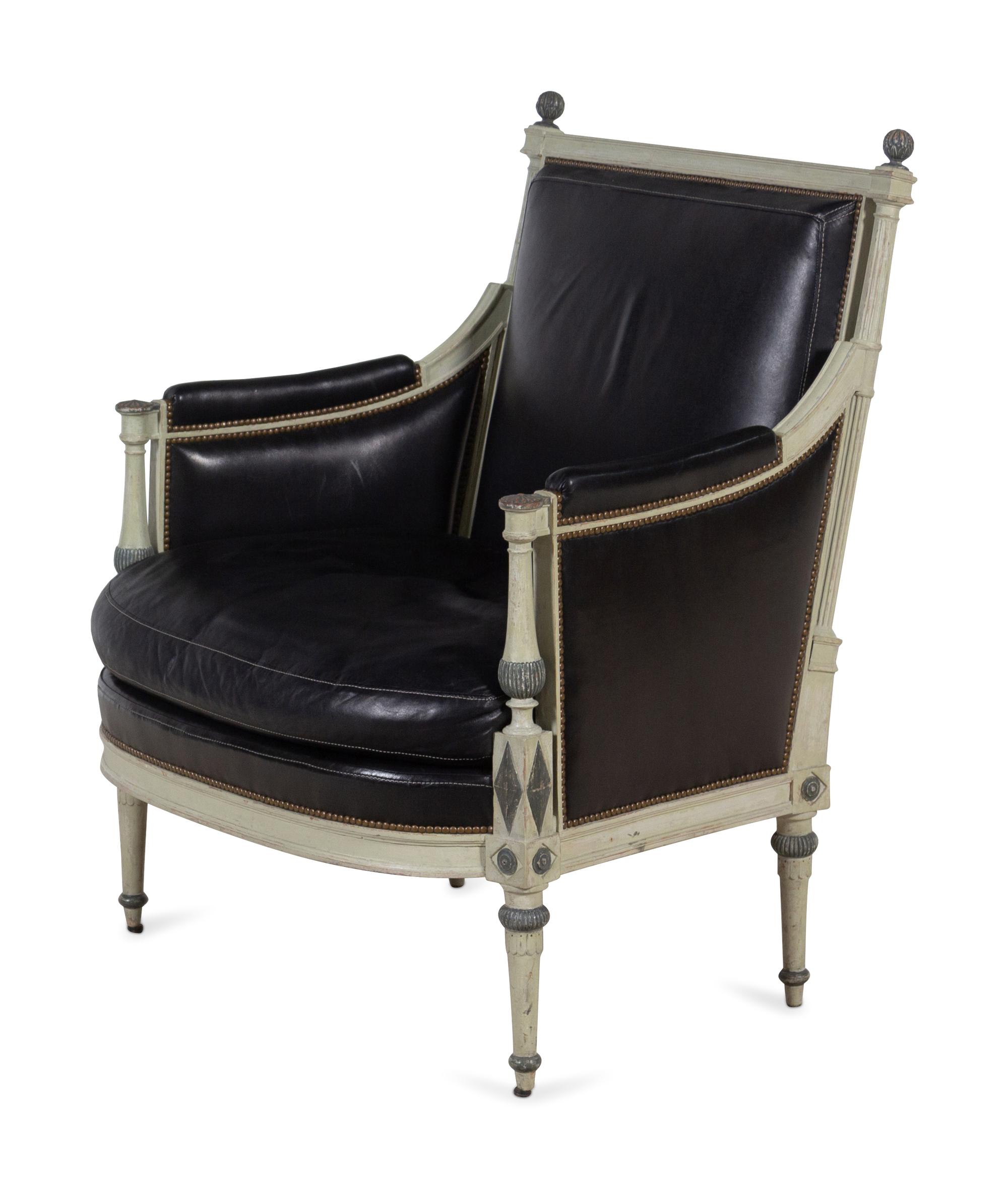 A Directoire White and Gray-Painted Marquise