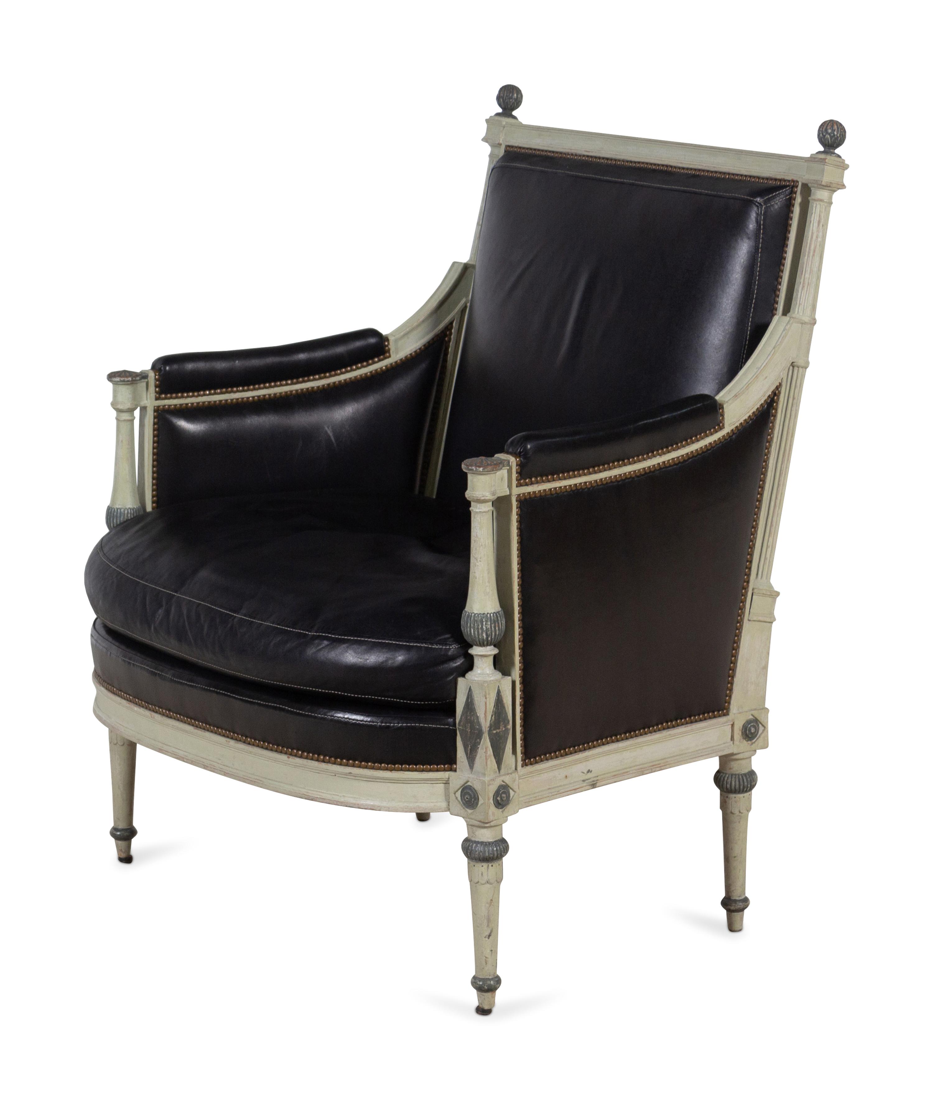 A Directoire White and Gray-Painted Marquise