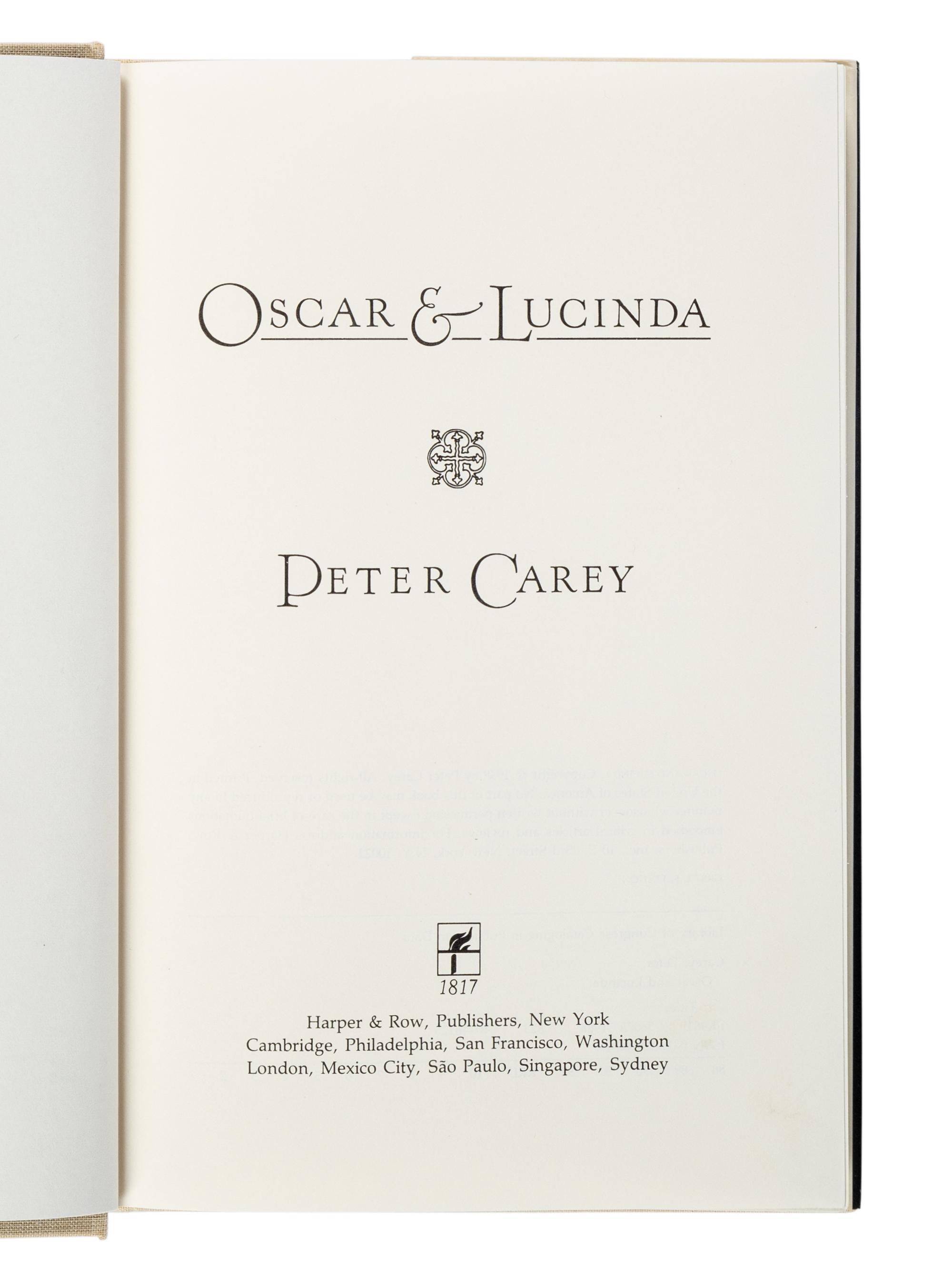 CAREY, Peter (b. 1943). A group of 5 works, most SIGNED, comprising: