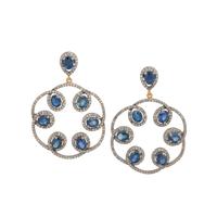 SAPPHIRE AND DIAMOND EARRINGS