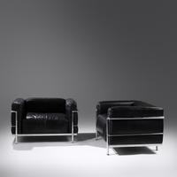 Pair of 'Grande Comfort' Lounge Chairs, model LC3 Cassina, Italy