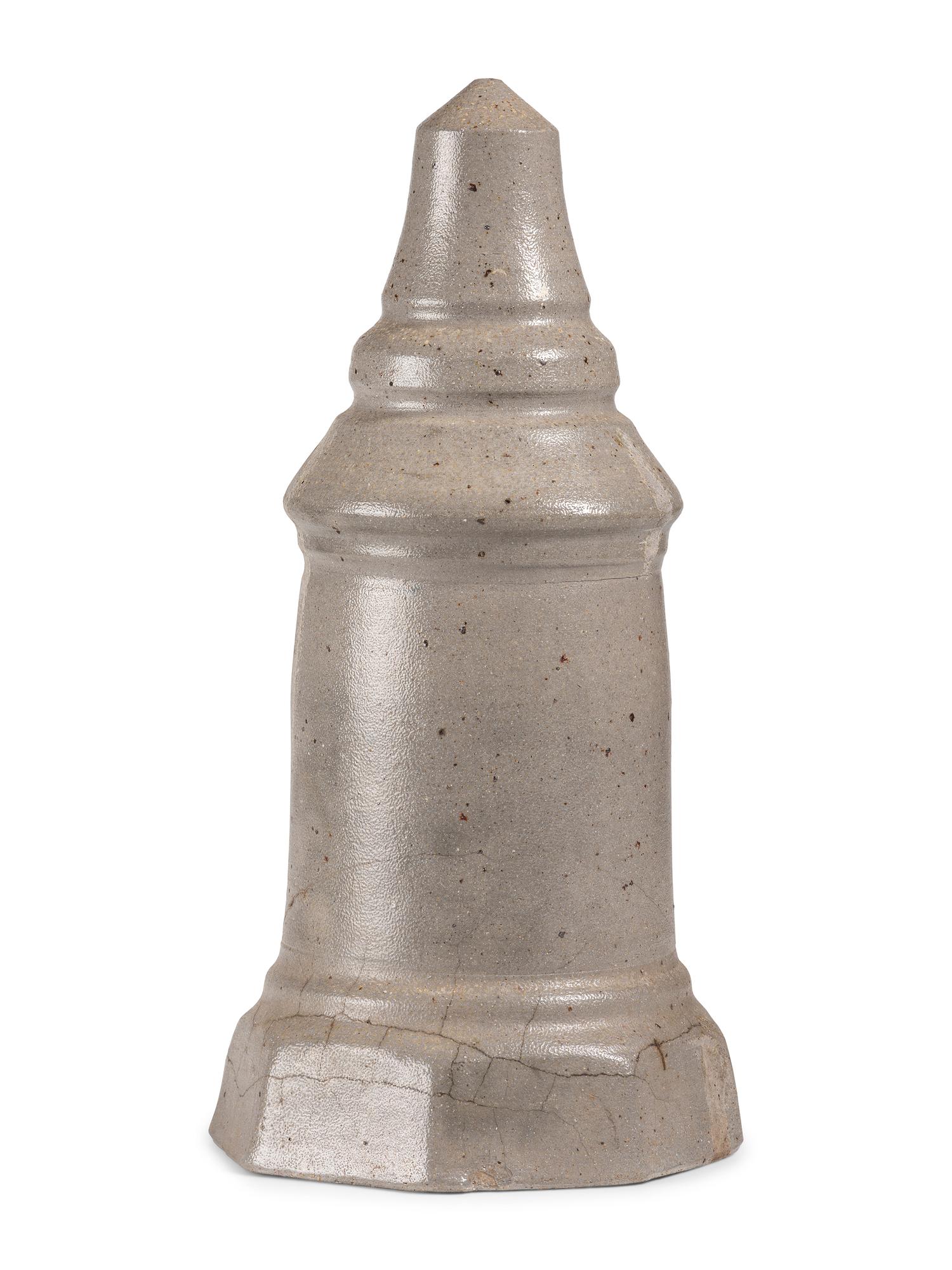 A Cobalt Decorated Stoneware Grave Marker
