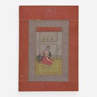 Three Indian Miniatures Depicting Women, 18th/19th Century 印度細密画三幅