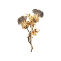 BUCCELLATI, BICOLOR GOLD AND SILVER THISTLE BROOCH
