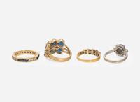 A Collection of Ladies Sapphire Rings