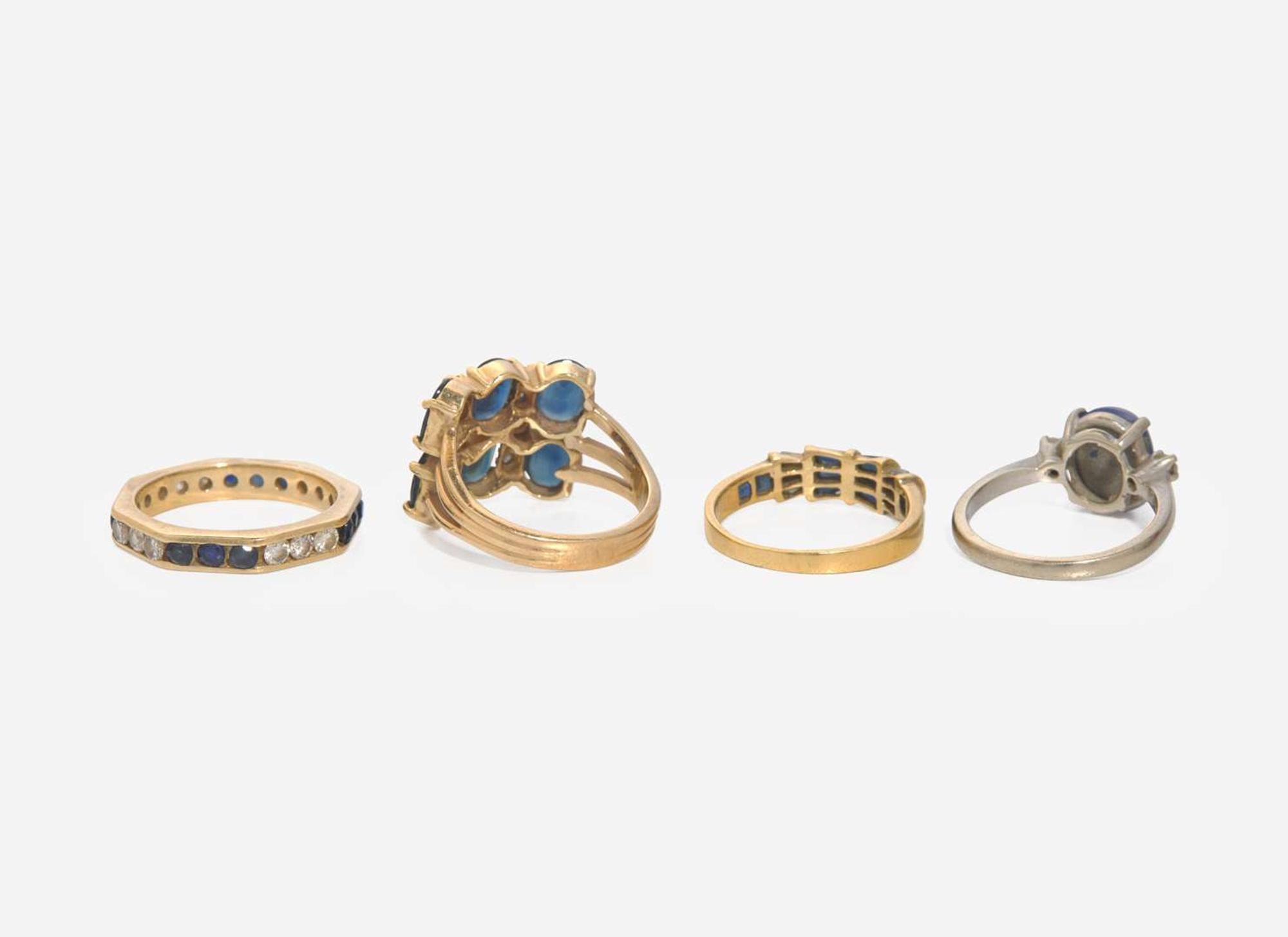 A Collection of Ladies Sapphire Rings