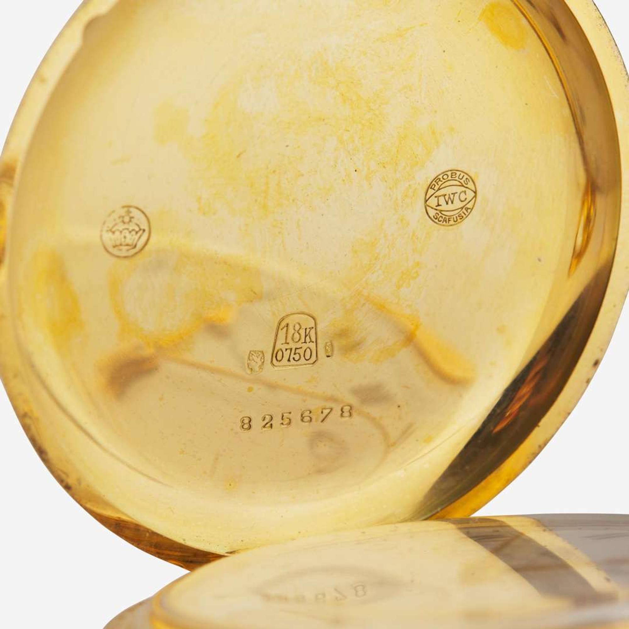 An 18K Yellow Gold International Watch Co. Pocket Watch IWC Swiss