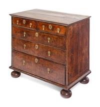 A William and Mary Burl Walnut Chest of Drawers