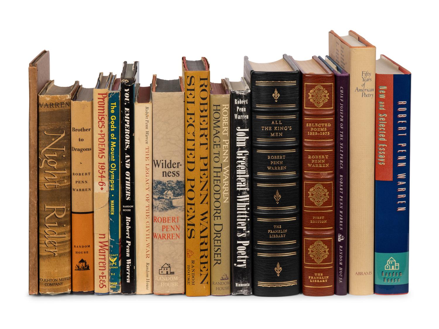 WARREN, Robert Penn (1905-1989). A group of 16 works, including:
