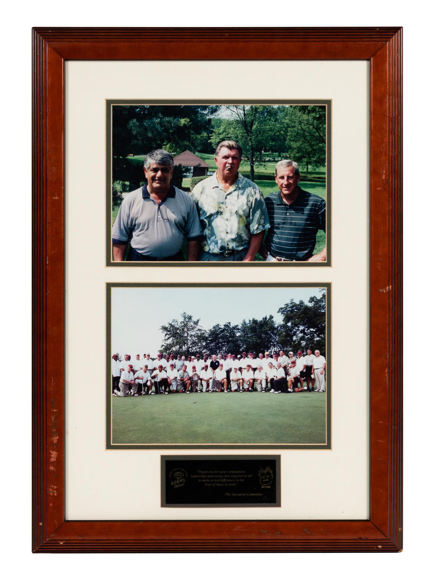 A Group of Eight Decorative Pieces Depicting Golfers and Courses Formerly Displayed at Mike Ditka’s Restaurant