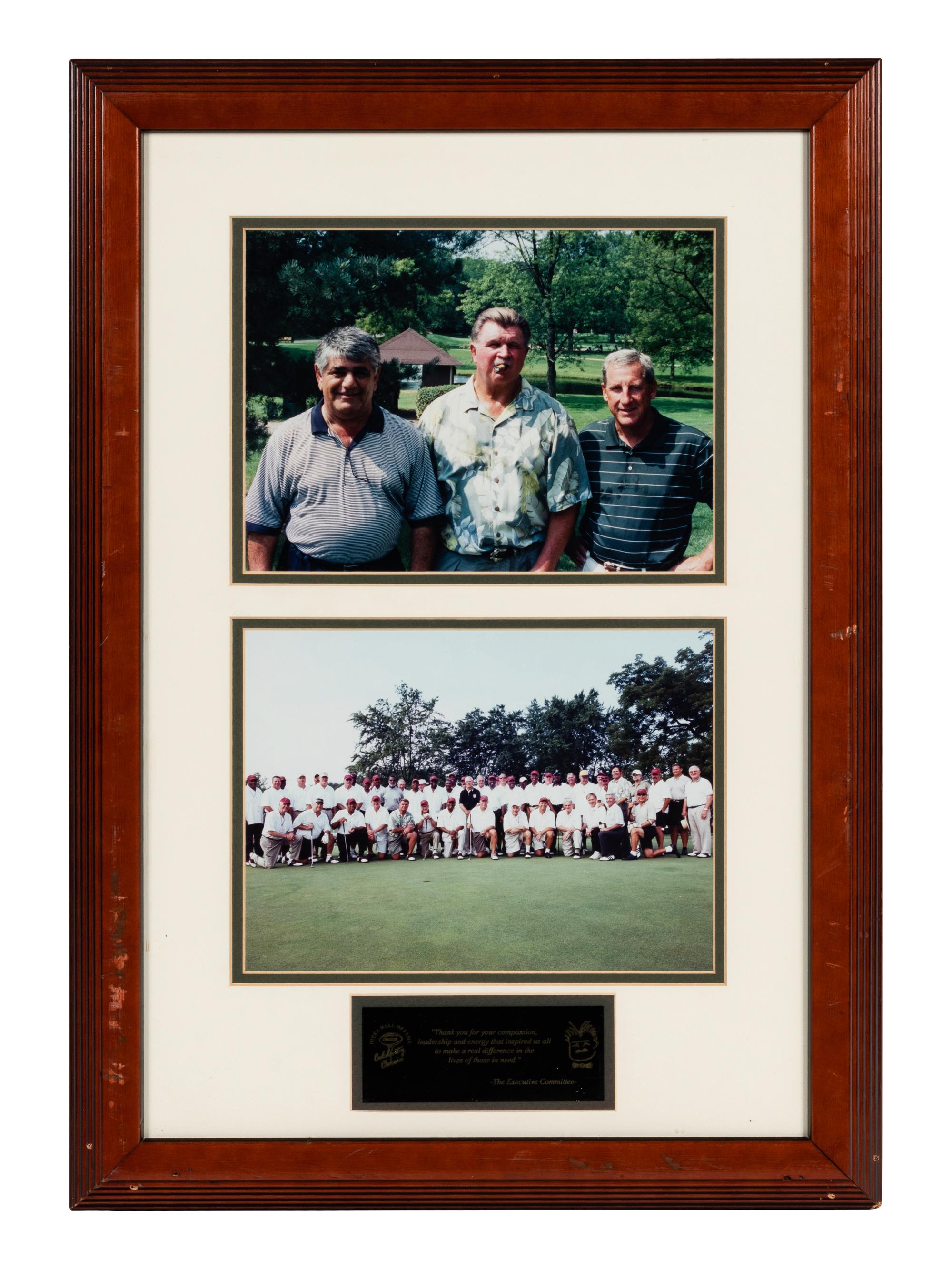 A Group of Eight Decorative Pieces Depicting Golfers and Courses Formerly Displayed at Mike Ditka’s Restaurant