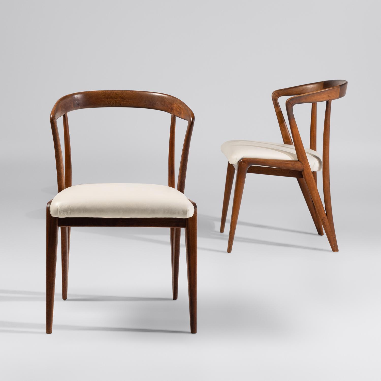 A Set of Ten Walnut Dining Chairs Singer and Sons, USA