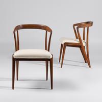 A Set of Ten Walnut Dining Chairs Singer and Sons, USA