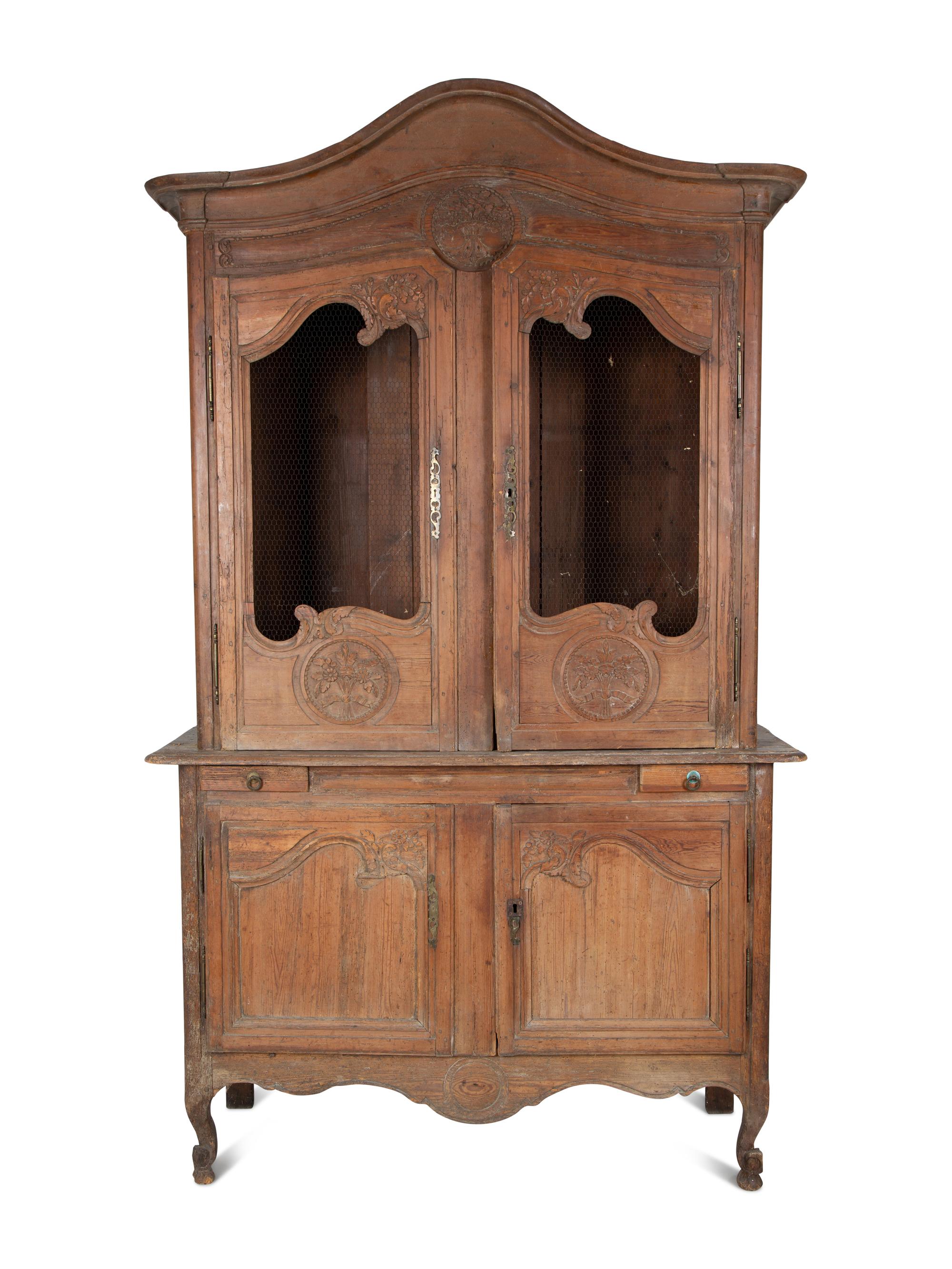 A Louis XV Provincial Walnut Buffet a Deux Corps — 18TH CENTURY