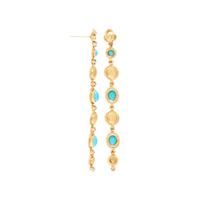 LALAOUNIS, TURQUOISE AND DIAMOND EARRINGS
