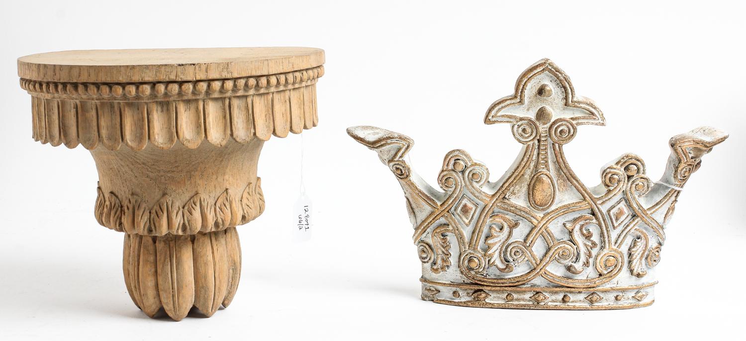 A Painted and Parcel Gilt Crown Height of crown 12 1/2 inches. — 20TH CENTURY