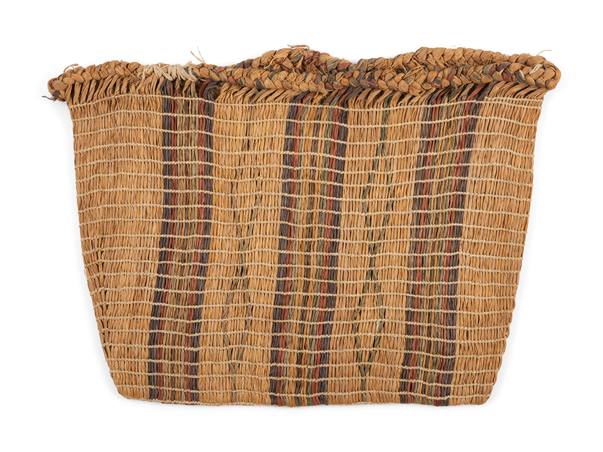 Sauk and Fox Polychrome Rush Storage Bag