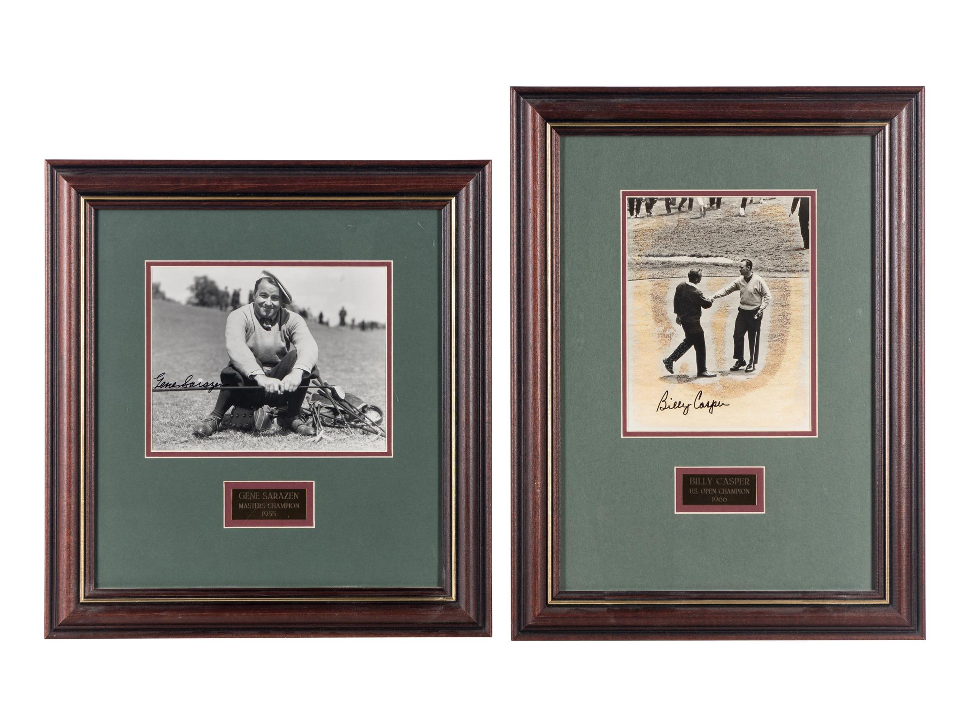 A Large Group of Masters Golf Champions Signed Autograph Displays,
